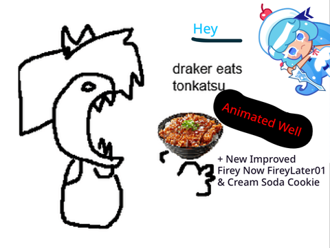 Draker eats tonkatsu Animated Well