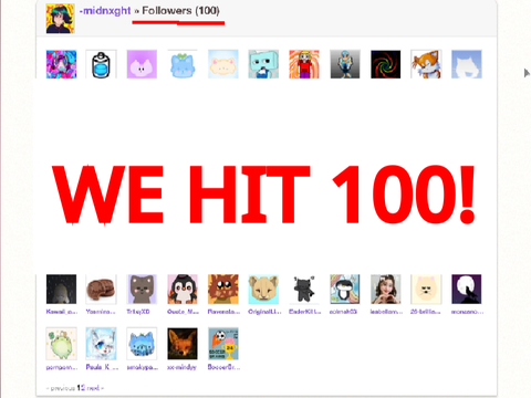 WE HIT 100!!!