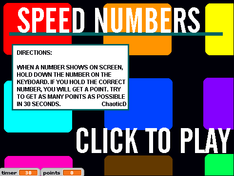 SPEED NUMBERS
