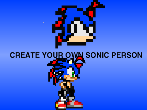 Create your own sonic the hedgehog character 
