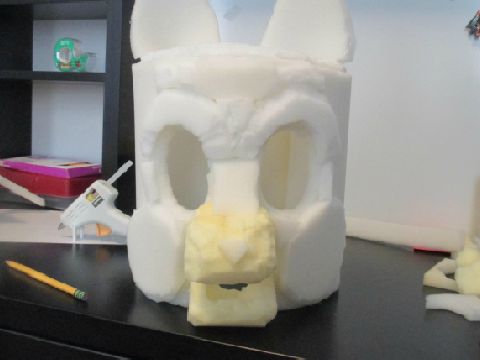 fursuit head progress-2