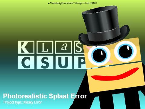Photorealistic Splaat Error