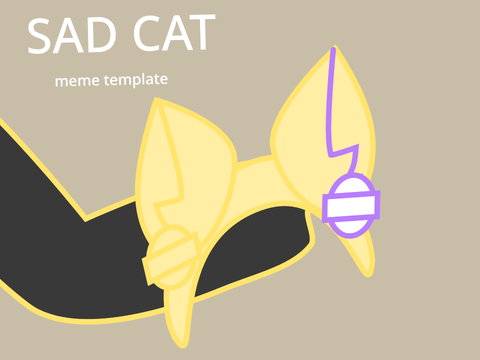 SAD CAT┋Meme Template remix remix