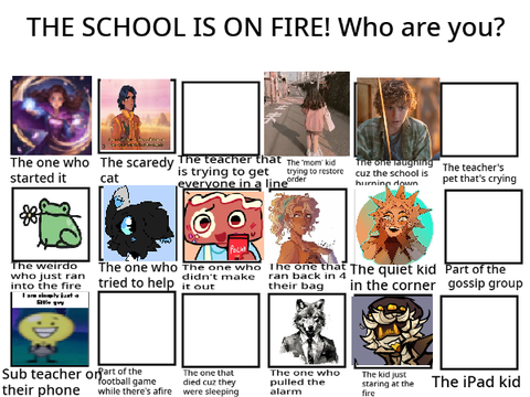 THERE'S A FIRE! WHO ARE YOU? 
