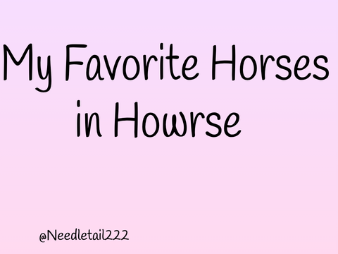 My Fave Horses On Howrse 
