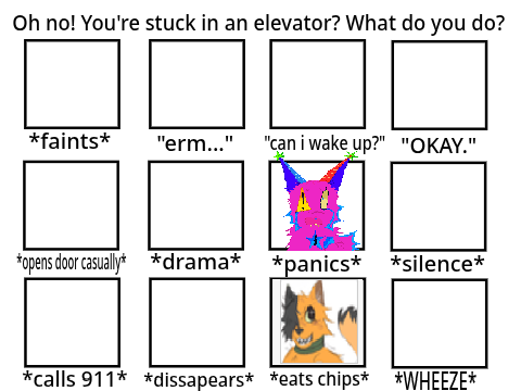 Oh no! You're stuck in an elevator! What do you do? remix remix