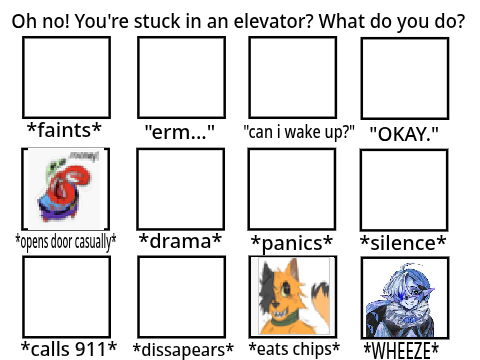 Oh no! You're stuck in an elevator! What do you do? remix