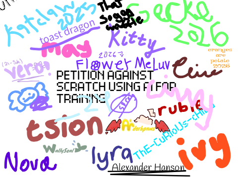 Petition against Scratch using AI, signed. STOP THIS AI SLOP!! remix remix remix remix remix … remix