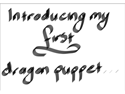 My (first) dragon puppet :D