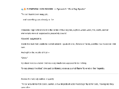 Elemetal High School ep 1