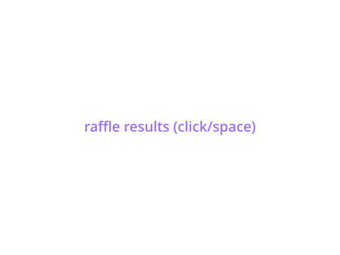 raffle results :3