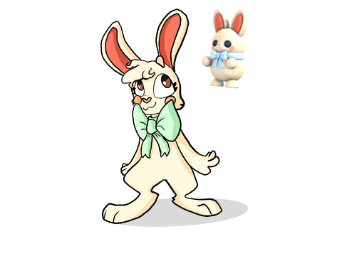 I drew woof_paw as a bunny (not clickbait)