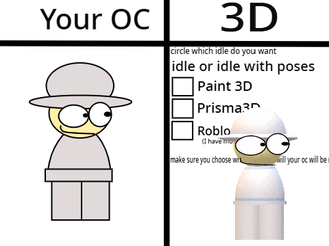 I make your bambi oc 3D and giving it sprites