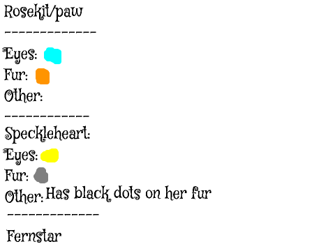Character References/Pallets ROSEBLOSSOM'S HOPE PART 1