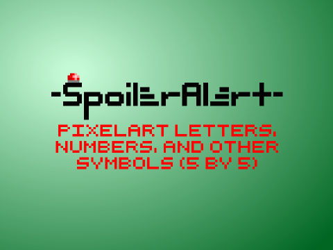 Pixel Art Letters, Numbers, and Symbols (5x5)
