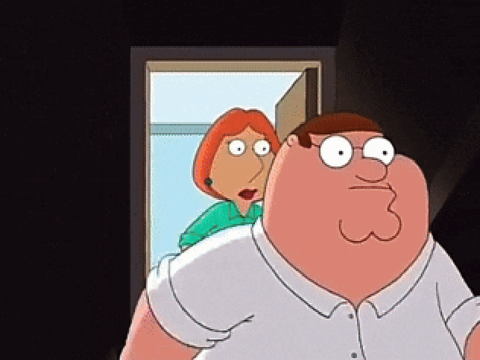 Family Guy Running Down Stairs