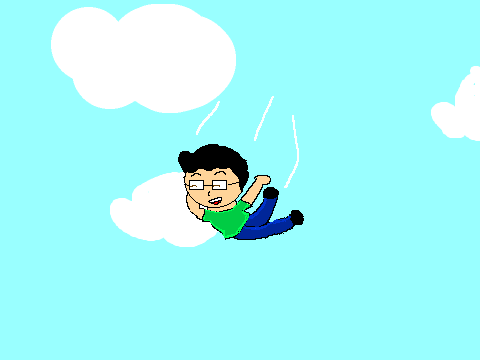 Add yourself falling from the sky!