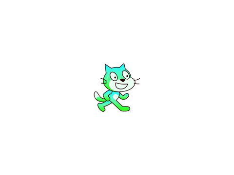 Rainbow gradient cat