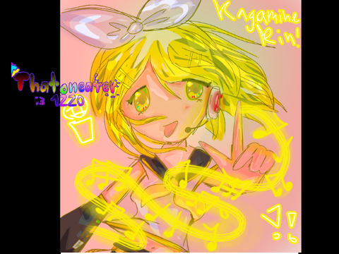 Kagamine Rin drawing MADE BY ME -•_•- 