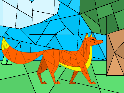 Stained Glass Fox