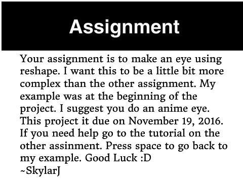 Eye with Reshape Assignment