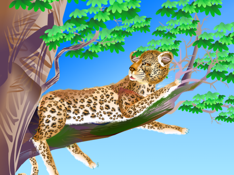 The reclining Leopard