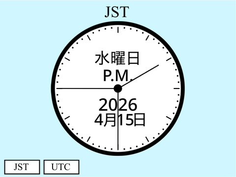 アナログ時計　改良版　UTC・JSTのみ対応