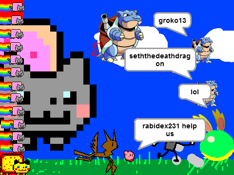 Add Yourself Running From The Swarm Of Nyan Cats!!!!! remix remix remix remix