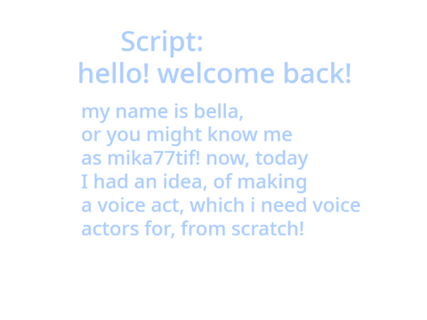 VOICE ACT! open!