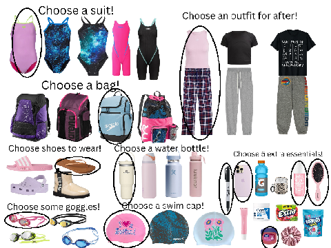 Pack your swim meet bag!  remix