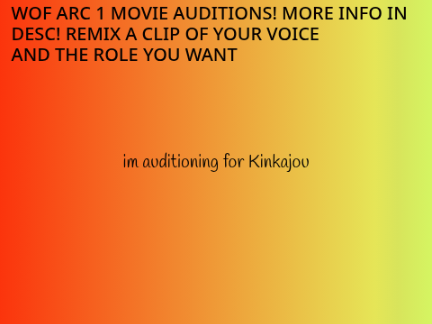 {OPEN!} WINGS OF FIRE ARC 1 AUDITIONS remix