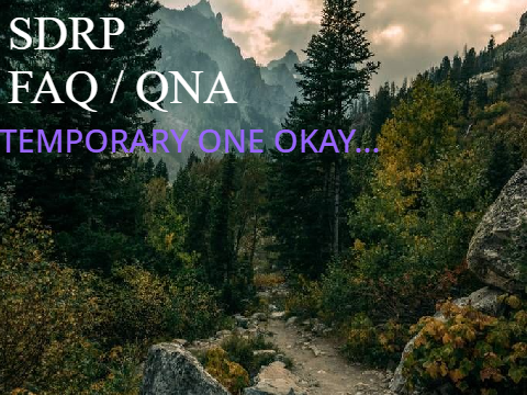 TEMP ]] SDRP QNA/FAQ !! 