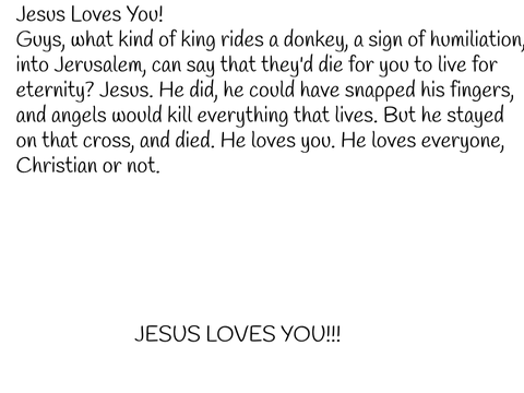 Jesus Loves You!