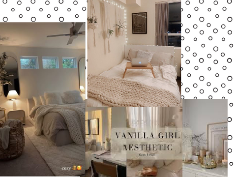 My dream bedroom!#vanilla aesthetic#