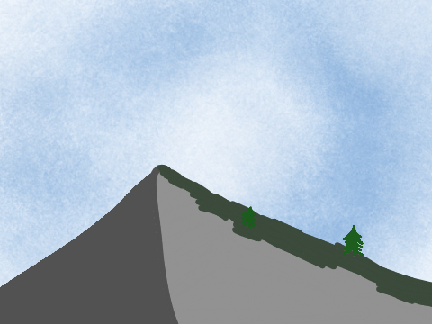 Background(Clouds and mountains)