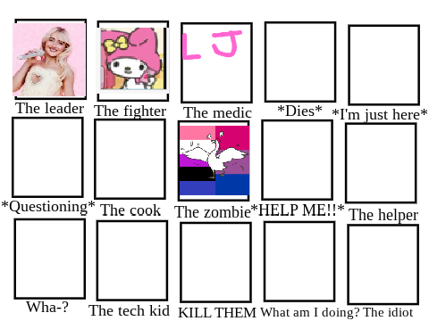 Who would you be in a Zombie Apocalypse?   remix
