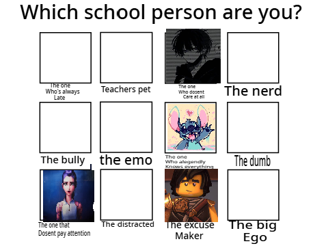 Which school person are you? remix remix remix