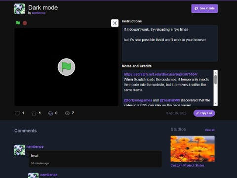 Dark mode