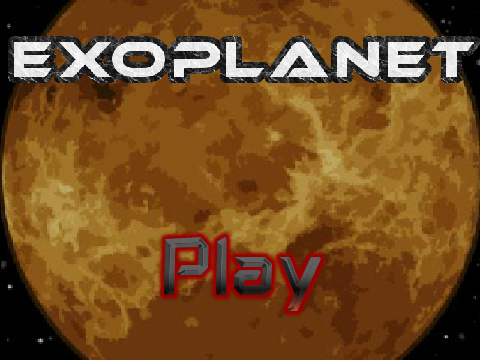 Exoplanet title screen
