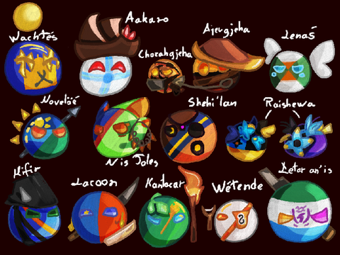 My countrydragon characters as countryballs