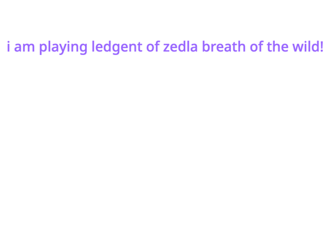 my recap starting point for BOTW