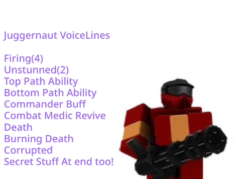 Juggernaut (TDX) Voicelines!