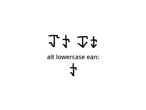 if ean and vrrrpt had lowercase counterparts