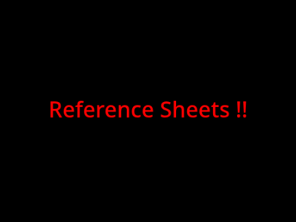 Reference Sheets