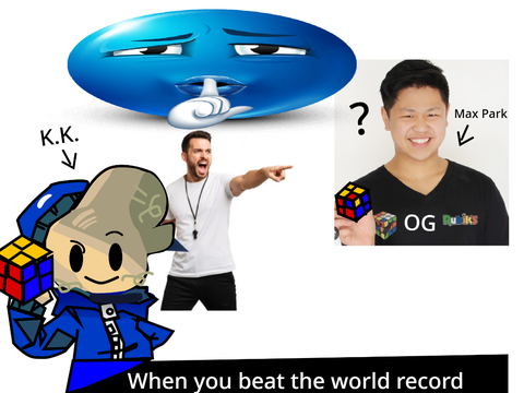 When you beat the world record on Rubik's cube