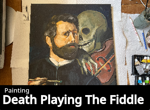 death playing the fiddle 
