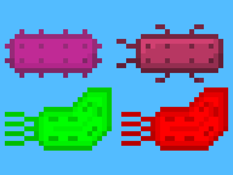 Pixel Bacteria Art