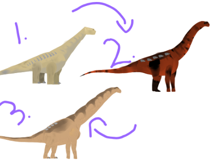 all my alamosaurus vectors so far!