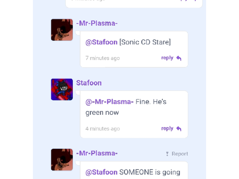"Fine. He's green now."