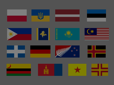 banded flags